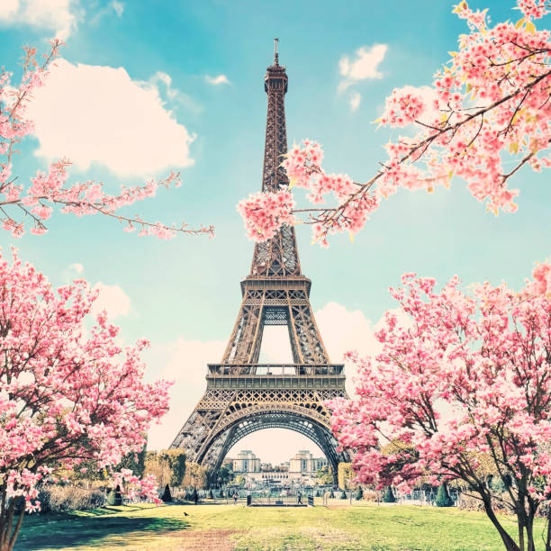 Eiffel Tower in Paris in spring